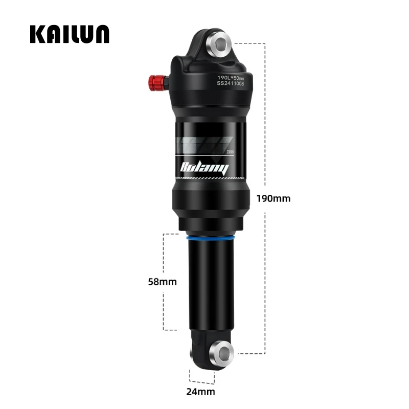 산악 자전거 리어 범퍼 쇼크 업소버 165/190mm 전기 속도 감소 소프트 리어 서스펜션 공기압 리어 쇼크