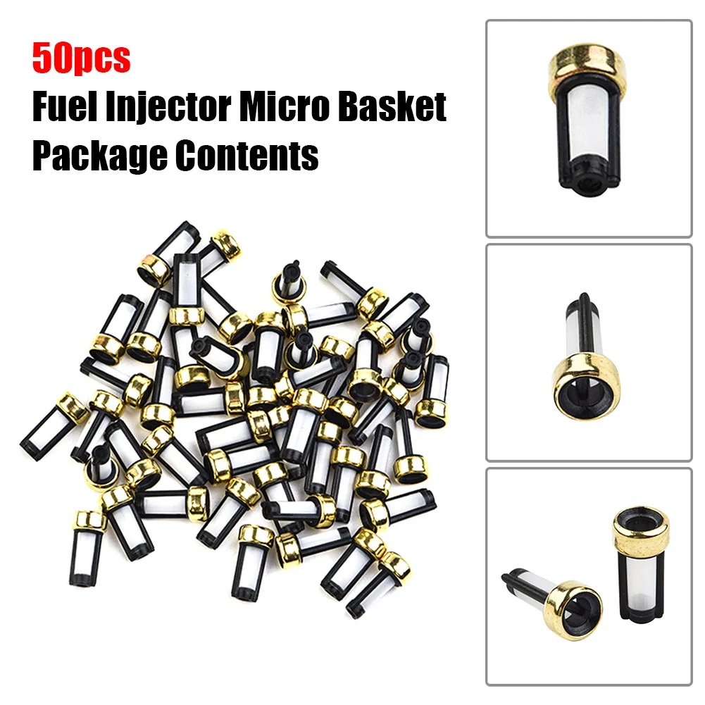 

50pcs Injector Micro Baskets For ASNU03C Injector Repair Kit Full Range Of Fuel Injector Filter Micro Basket Filter 6*3*12mm