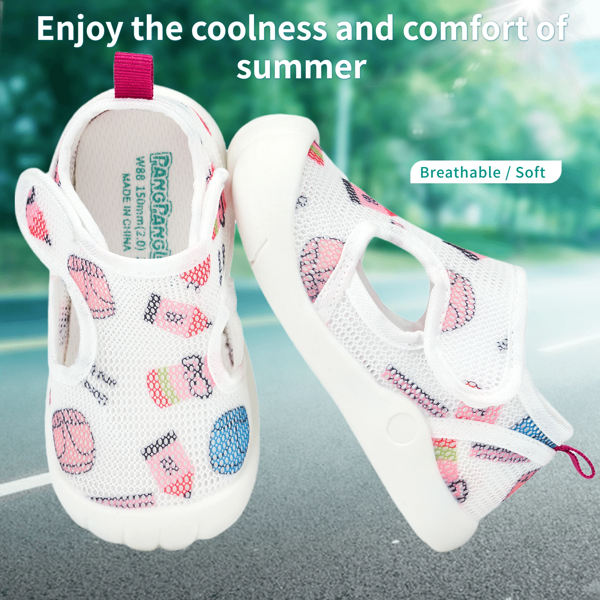 Toddler Baby Sandals Breathable Air Mesh 1-4 Years Anti-slip Soft Sole First Walkers Infant Lightweight Summer Shoes
