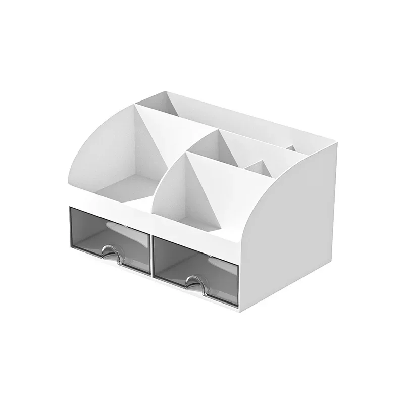 Transparent Desk Organizer with Multi-Drawer Storage