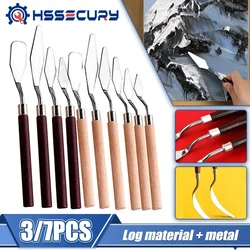 3/7Pcs/Set Stainless Steel Oil Painting Knives Artist Crafts Spatula Palette Knife Oil Painting Mixing Knife Scraper Art Tools
