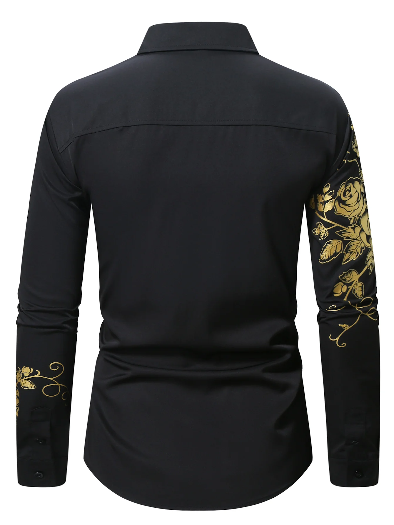 Men's Hipster Shiny Design Slim Fit Long Sleeve Button Up Party Dress Shirts
