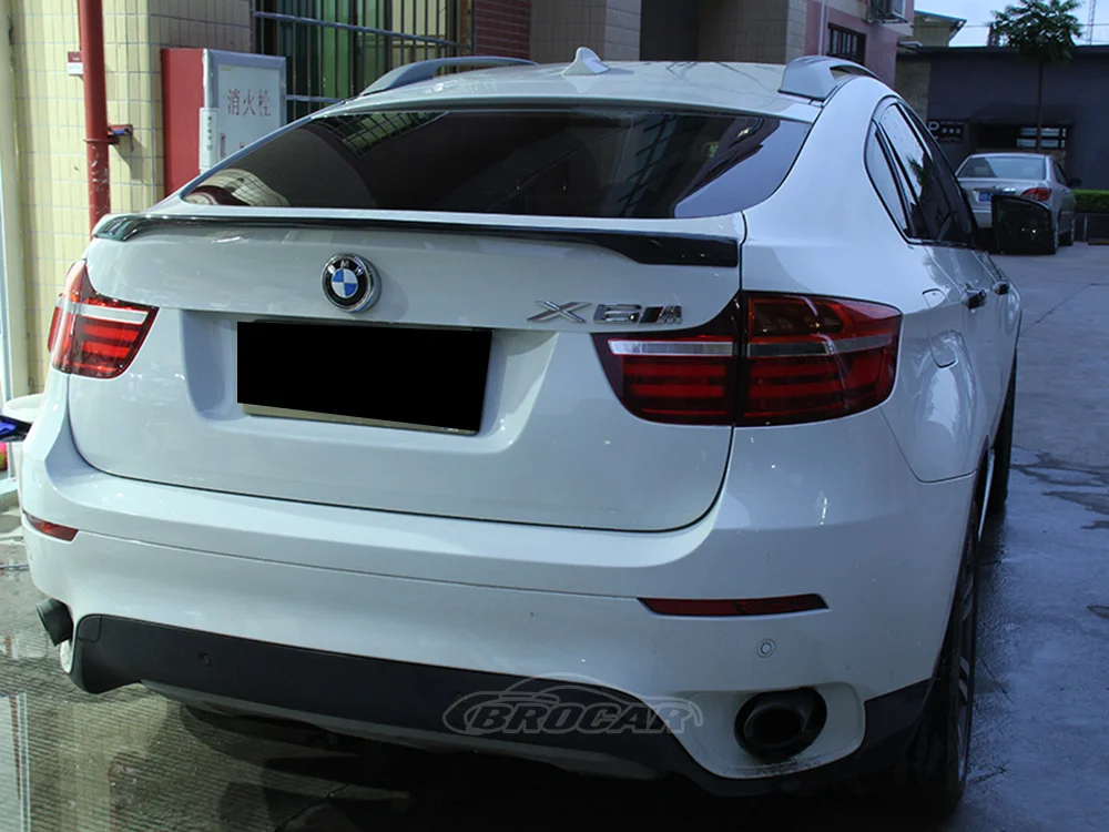 

For BMW X6 X6M E71 2007 - 2014 MP Style Real carbon fiber Rear Spoiler car tailgate rear trunk boot wing spolier tuning body kit