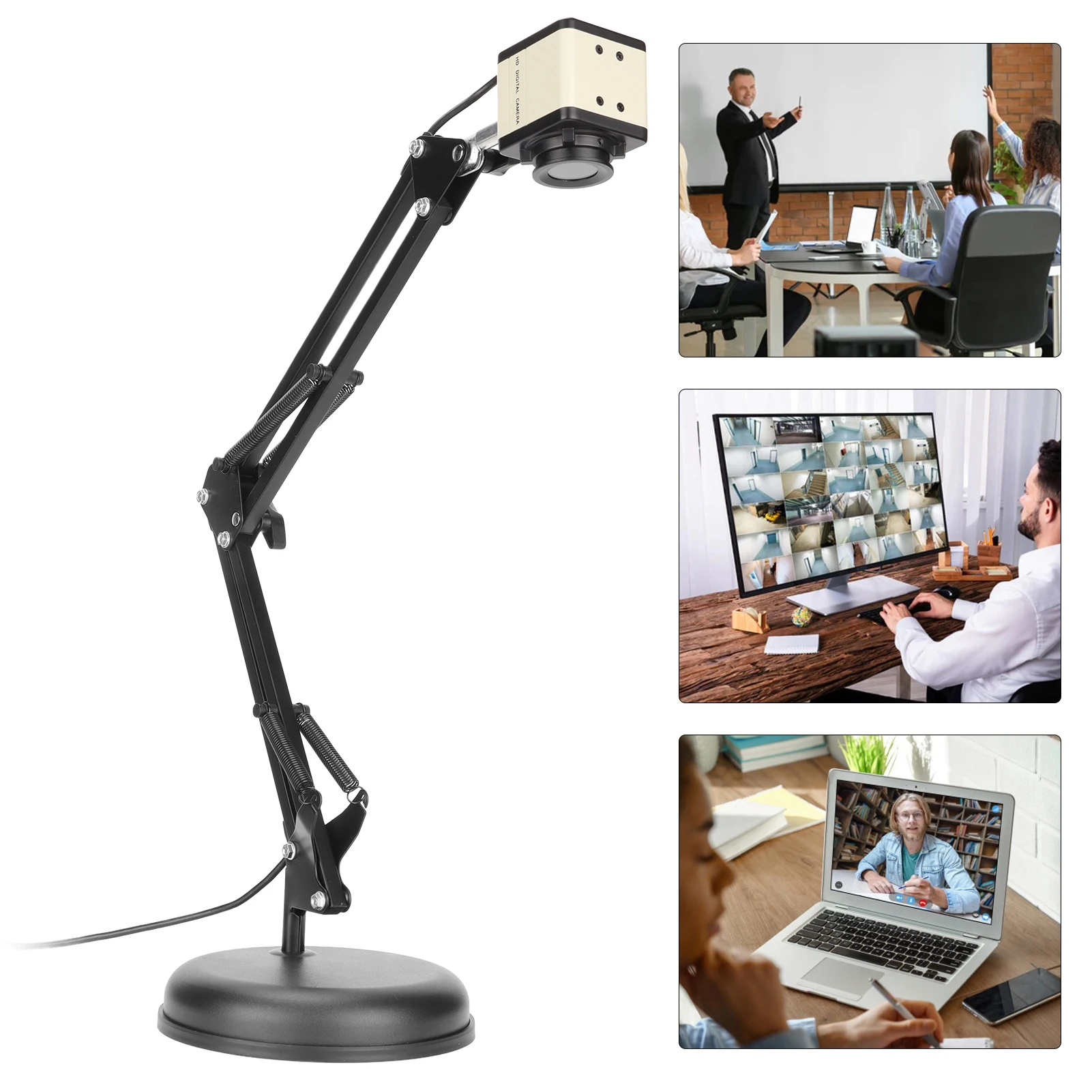 Document Camera USB2.0 8MP A3 Size 15fps 3264x2448p USB Auto Focusing Flexible Overhead Projector For Teacher Student