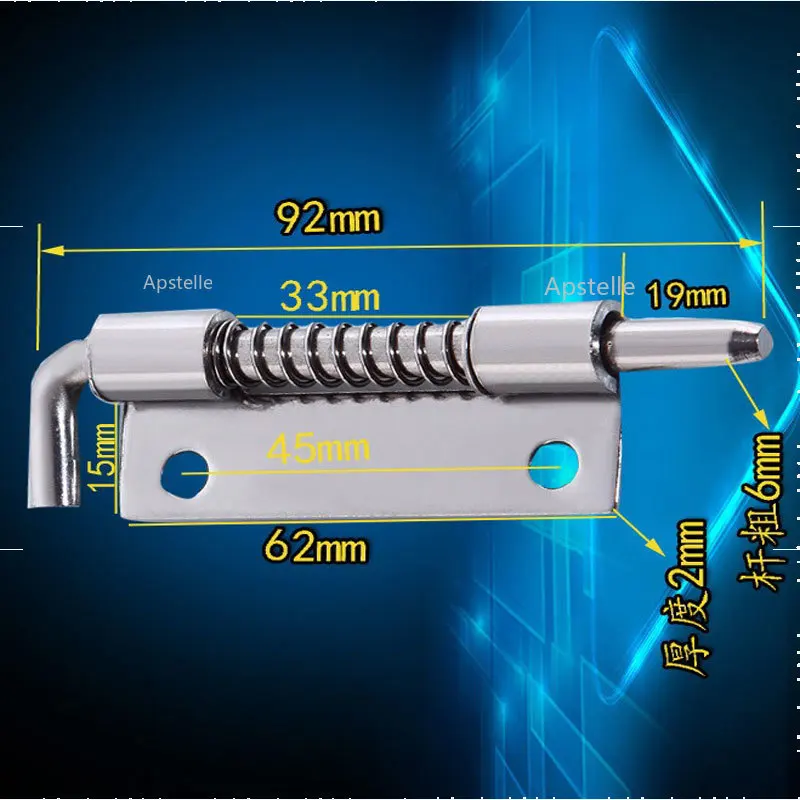 1Pc Long Silver Door Latch Sliding Lock Barrel Bolt Hasp Staple Gate Safety Spring door latch