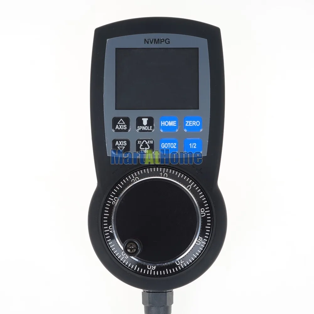 NVMPG CNC 6 Axis MPG Manual Pulse Generator with Handwheel & LCD RJ45 Serial Communication Protocol @SD
