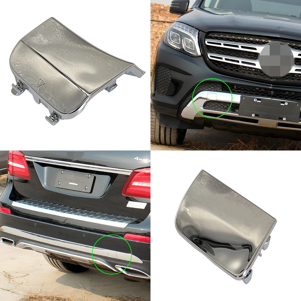 For Mercedes W166 Car Rear Bumper Tow Hook Cover Cap Black For Benz GLS Class 2015- GLS350 GLS450 GLS500 1668852423