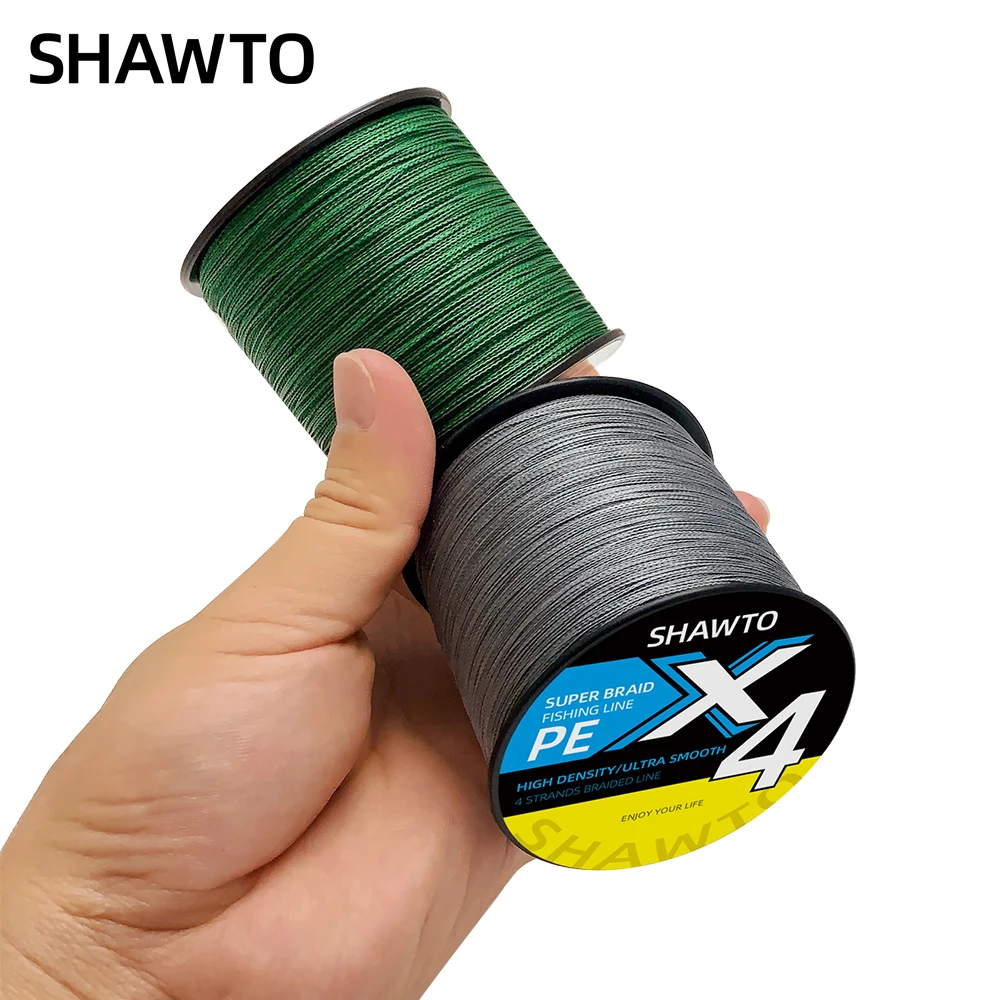 Shawto Multifilament Fishing Line 4 Strands 300M 500M 1000M Carp Fishing  Goods 8-80LB PE Braided Line Sea Fishing Accessories 4X