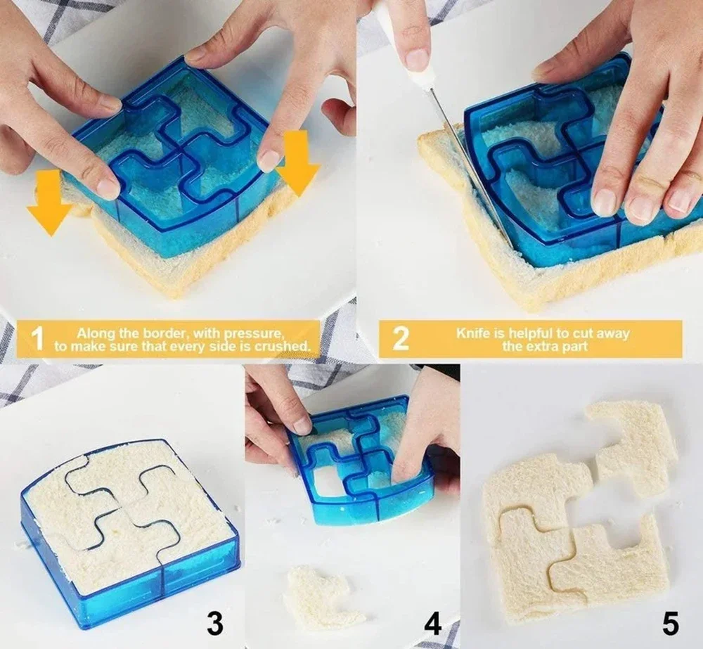 Kids Sandwich Cutter Bread Mold Lunch DIY Sandwich Cutter Mould Lunch Boxes Accessories Food Cutting Die Bread Biscuits Mold