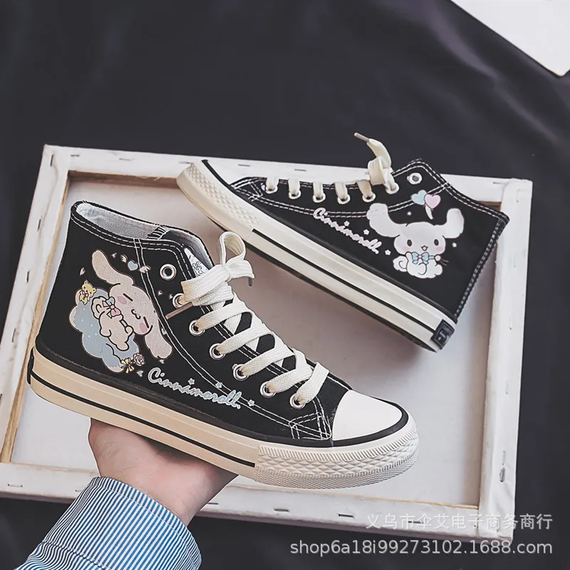 Kawaii 2023 Cinnamon Cartoon Cute New High-top Canvas Anime Shoes For Holiday Birthday Gifts For Girls' Heart - AliExpress