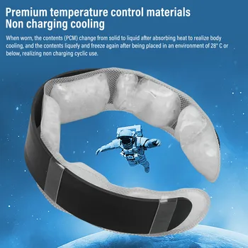 Anello Refrigerante per Collo in TPU PCM Riutilizzabile, Tubo di Raffreddamento Indossabile per il Caldo Estivo e Sport all'Aperto