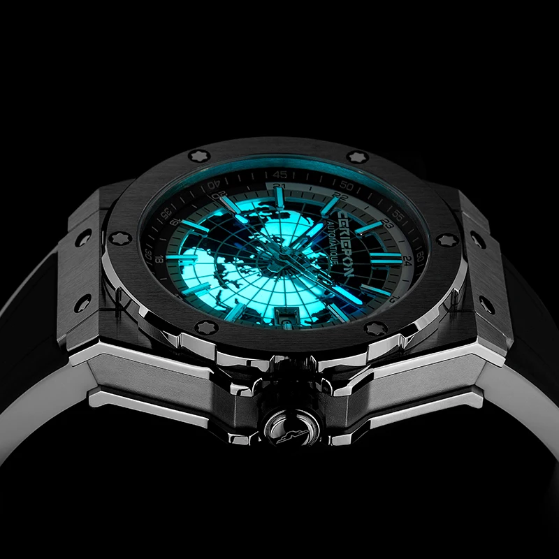 Luxury Top Brand Man Automatic Movement Watch Pagani Designs Mechanical Watches For Man Skeleton Dial Wristwatches Reloj Homber 2