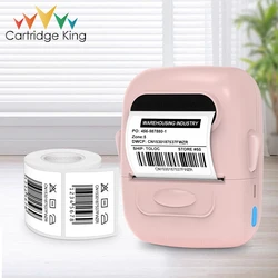 Mini Portable Thermal Label Maker - Wireless DIY Printing with Self-Adhesive Stickers (Pink)