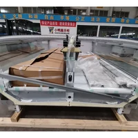 Congélateur d'équipement de réfrigération de supermarché avec éclairage LED, refroidissement par air et affichage à distance pour îlot de nourriture glacée 6