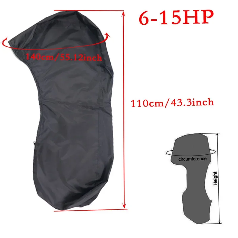 Boat Full Outboard Engine Motor Cover For 6-15HP Boat Motors Waterproof Sunscreen Dustproof Protect Canvas 1/2pcs 420D 110cm boat cover fishing boat cover outboard motor cover