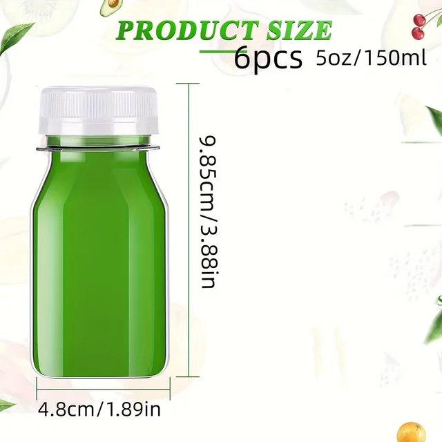 10pcsPlastic Juice Bottles Long-Lasting, Spill-Proof, Milk, and More - Easy Cleaning and Refilling Clear Water Bottle Portable ﻿ 5