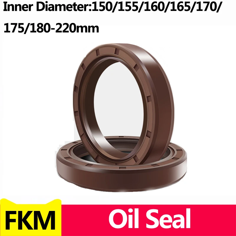 Guarnizione Paraolio TC In Gomma FKM Marrone – Doppio Labbro Con Molla, Per Cuscinetti E Alberi Rotanti, Misure 22x38x7 Mm