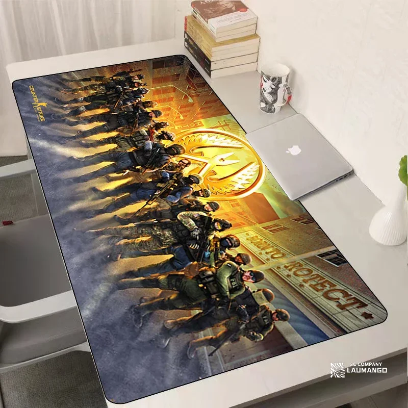 

CSGO Gaming Accessories Mouse Pad Large Keyboard Desk Protector Mat Computer Gamer Pc Cabinet Mousepad Xxl Anime Non-slip Carpet