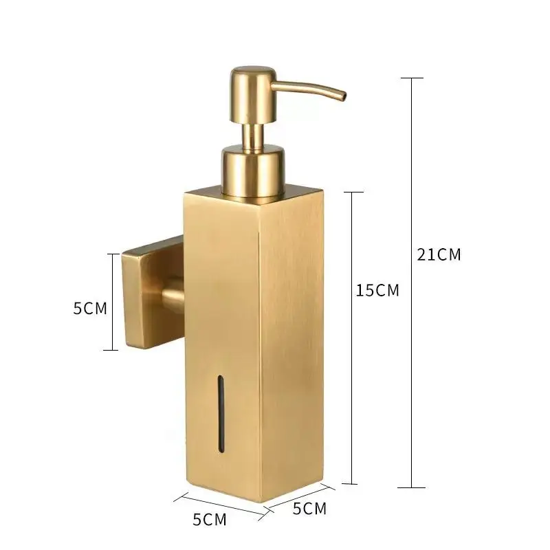 Bathroom Soap Dispenser Wall Mounted - Bodugi bathroom soap dispenser wall mounted - brushed gold-b