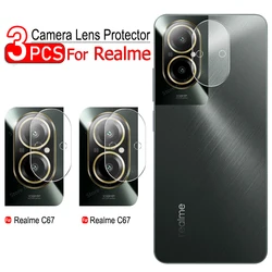 HD Camera Lens Protector Film Pack - 3 Pieces (Non - Glass) for 3PCS HD Lens Film (For Realme C33)
