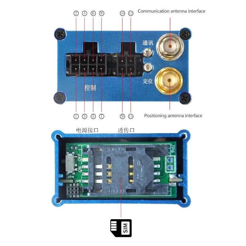 XYZ-GNSS BDS  receiver GPS locator Dual-frequency RTK high-precision positioning centimeter-level directional terminal A10K4G