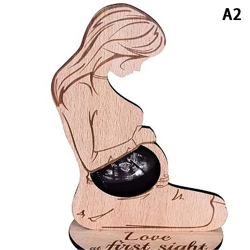 Wooden Woman Baby Ultrasound Photo Frame Sonogram Picture Frame Pregnancy Gift Baby Keepsake For Couples New Moms Father 1Pc photo frame wood canvas frame wood photo frame wood frame wood picture frame