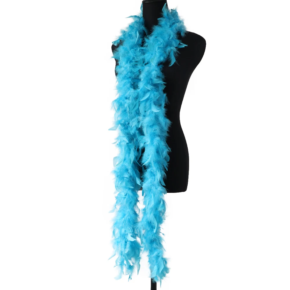 Description Picture 5 of item2 Yards Fluffy Turkey Feather Marabou Boa  38-40g Wedding Party Christmas Trees Decoration Shawl/Scarf Natural Plume Accessories