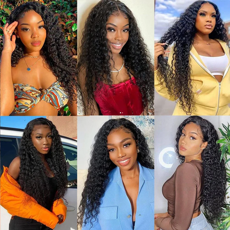 Water Wave 100% Human Hair Extensions Natural Wave Bulk Human Hair For Braiding Wet And Wavy Natural Black Bug Color 100g 28inch