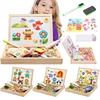Children Puzzle Writing Magnetic Drawing Board Toys Paper / Wooden Parent Child Learning Early Education Interactive Toy TMZ 1