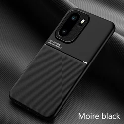 Durable Anti - Slip Protective Case with Car Magnetic Holder for OnePlus Ace 6 (Black)