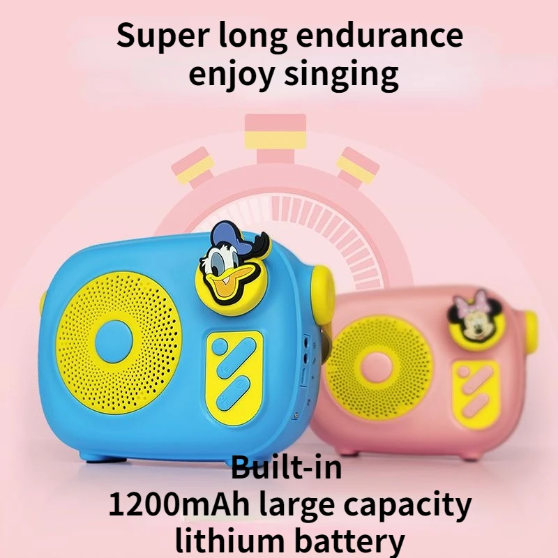 Disney kid Baby Karaoke Machine Microphone Audio Rechargeable Handheld Subwoofer Portable Speaker Tweeter Bluetooth Soundbar