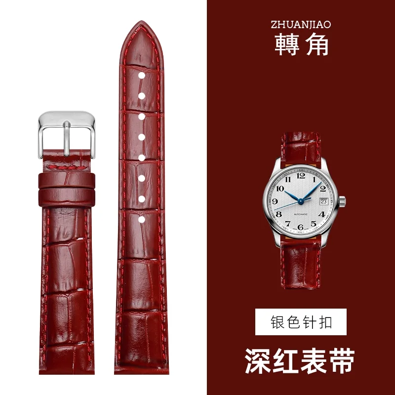 Luxurious Glossy Genuine Leather Watchband – Premium Top Layer Cowhide Strap