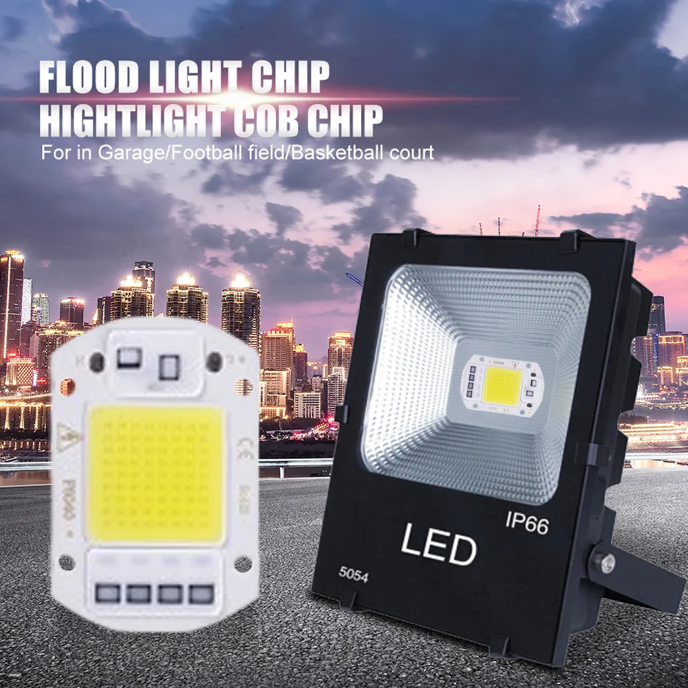 LED Flood Light LED COB Chip 20W 30W 50W AC 220V Smart IC No Need Driver LED Lamp Beads DIY Flood Light Spotlight floodlight outdoor chip light