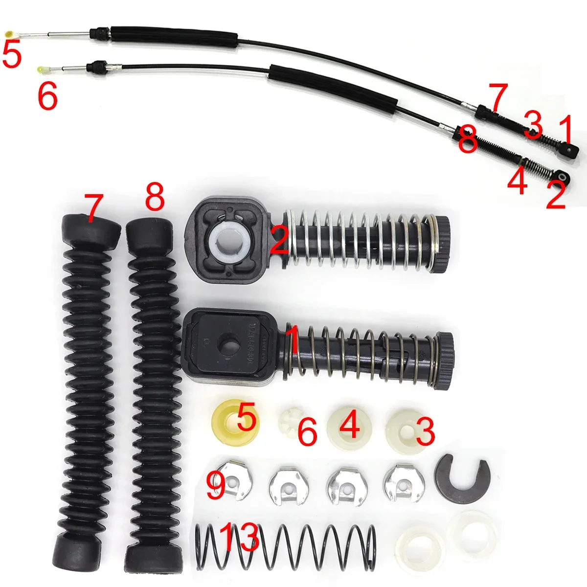 Manual Gear Shift Selector Lever Linkage Cable Bowden Bushing Sleeve Gaiter Repair For VW Golf MK5 Touran Tiguan Scirocco Polo