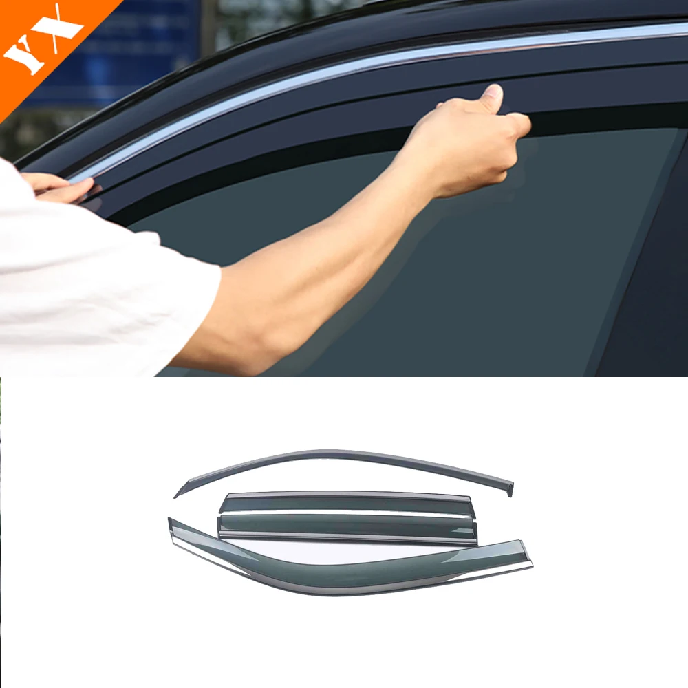 ChromeTrimCarWindowSunShadeAntiRainDecorationProtectorSticker