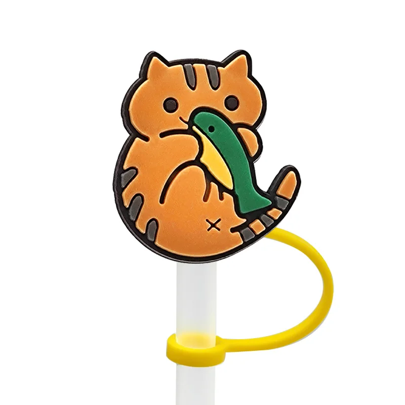 1PCS PVC Cute Cat Straw Topper Paw Straw Cover Cactus Drink Spill  Prevention Creative Accessories Dustproof Cup - AliExpress