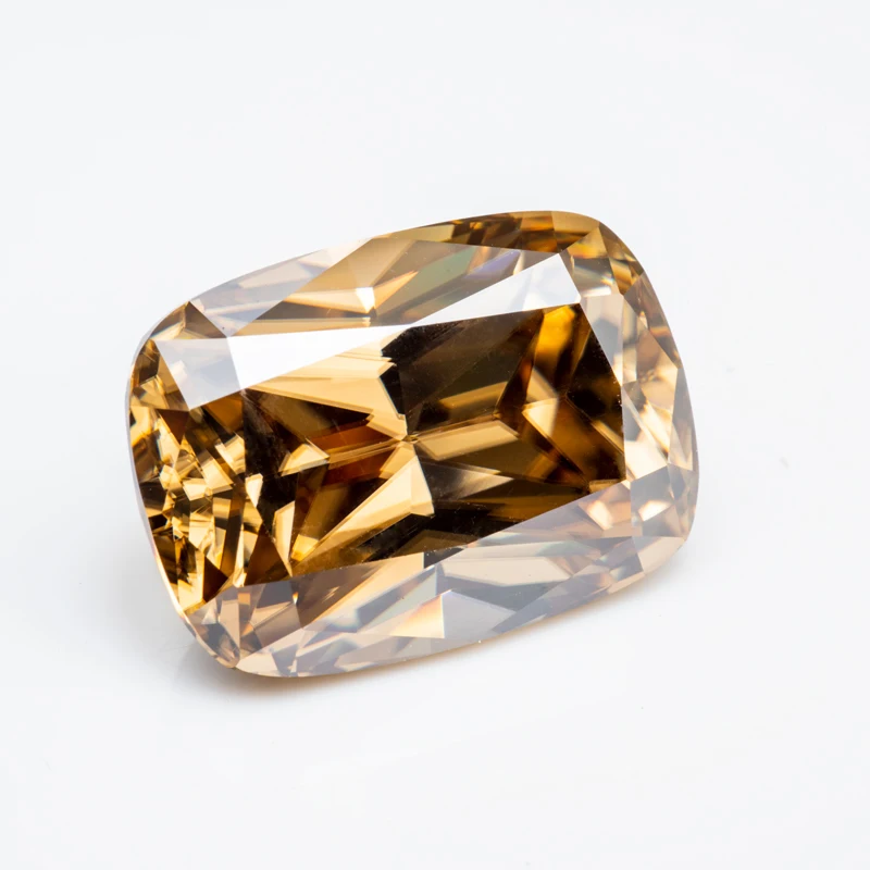 Moissanite Stone Rectangle Cushion Cut Primary Coffee Color for Diy Charms Jewelry Big Size Loose Moissanite with Certificate