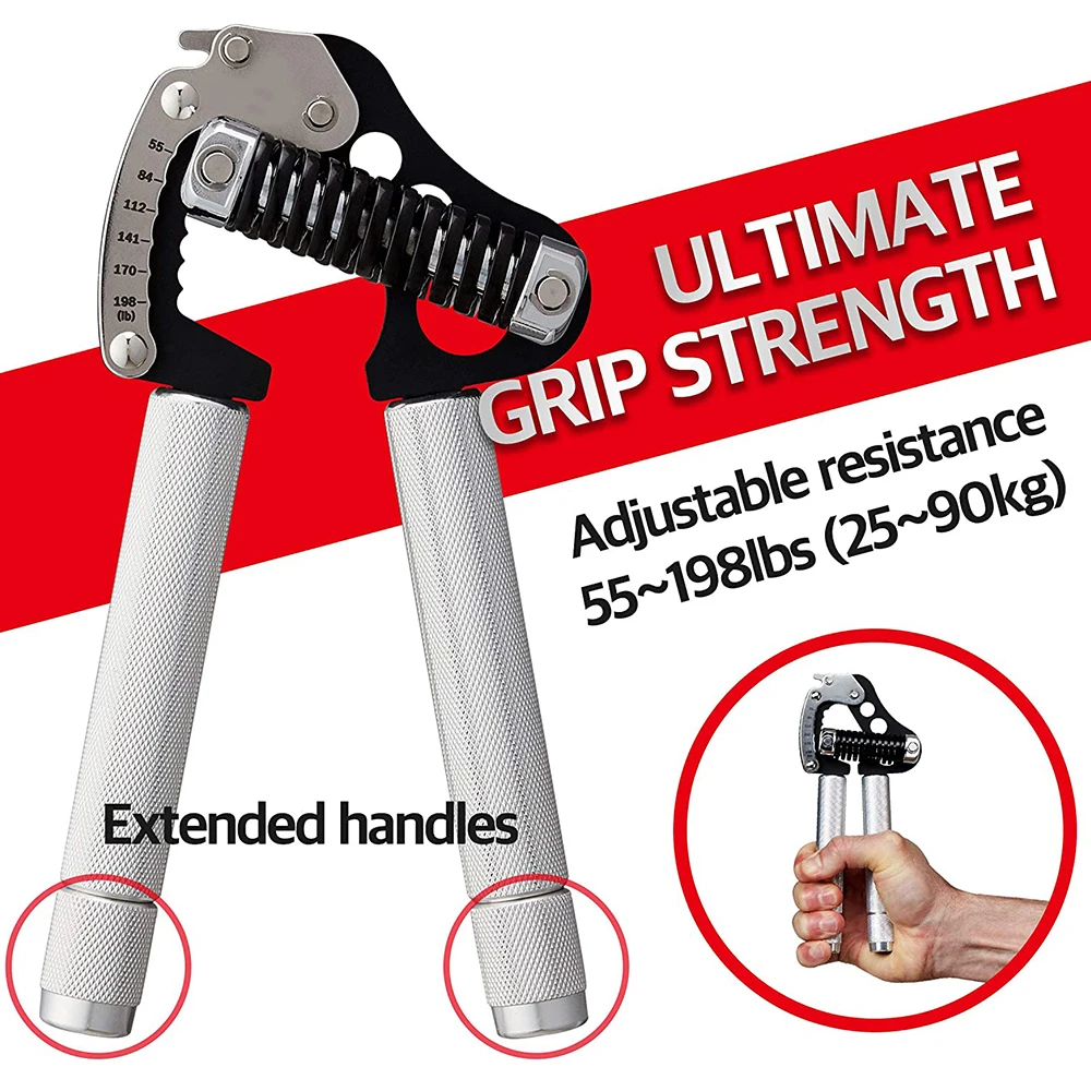 Aluminium Adjustabl 55198lbs Iron Grip Metal Hand Grip Exerciser