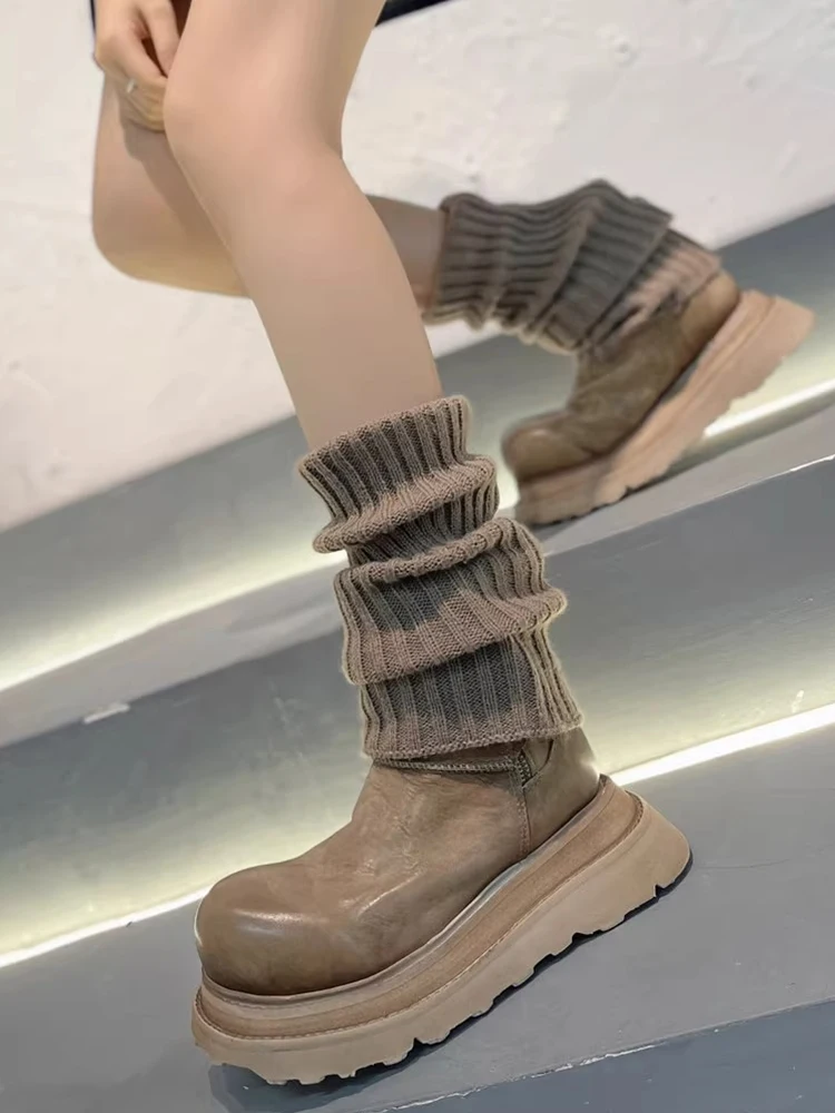 Women's Classic Non-Slip Ankle Snow Boots,Women's Cashmere Waterproof Non Slip Ankle Snow Boot Winter Outdoor Warm Fur Lined Slip On Flat Boots - Foto 9