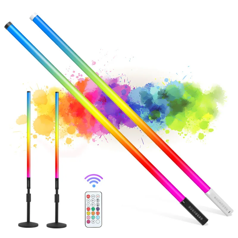 TL-130Plus 1.2m 4ft 4800mAh Wireless Portable Battery Powered RGB LED Neon Tube Stand Stage Light For Party Events