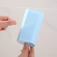 Wall Hanging Nail-Free Plastic Garbage Bag Holder Mounted Trash Bag Storage Box Cotton Pad Container For Home Kitchen Bathroom 4