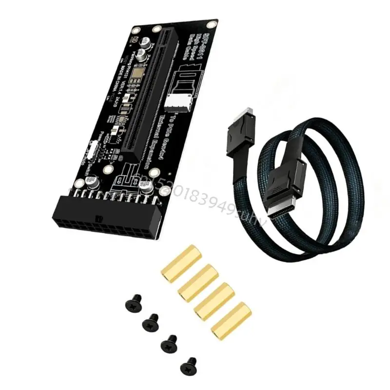 원활한 작동을 위한 연결 와이어가 있는 외부 GPU 확장 카드 Q81E