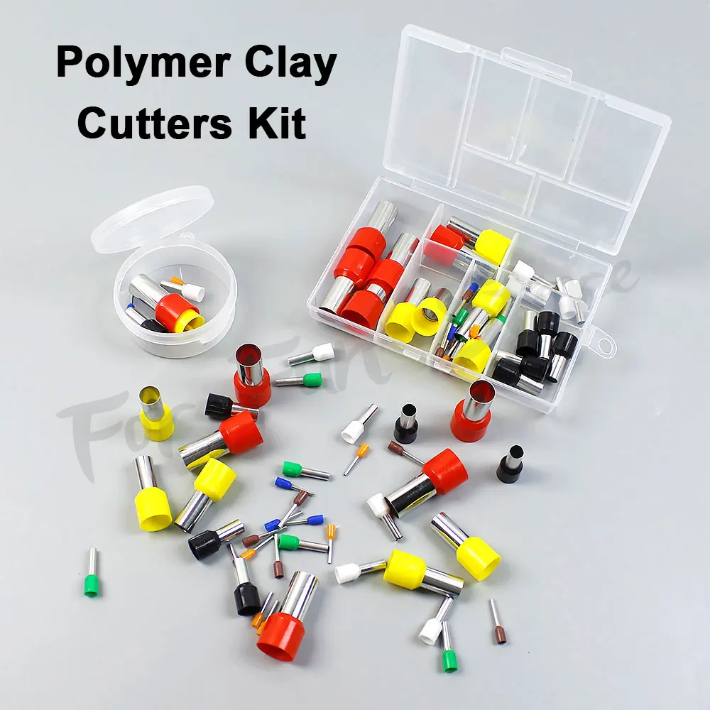 8/40pcs Mini Clay Cutters Set – Earring Hole & Round Pottery Tools 4