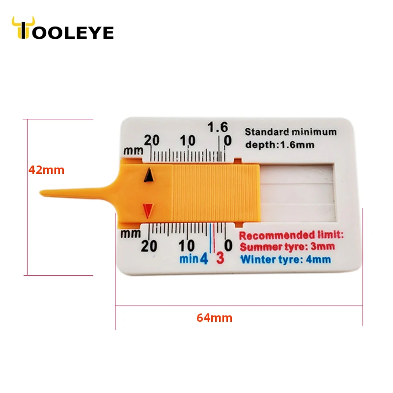 0 20mm Tread Depth Gauge For Car Tyre Tire Meter Thickness Gauges