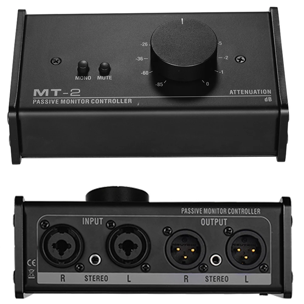 Mt-2 Controller Monitor Passivo Con Xlr 3.5Mm Stage Audio Mixer Ingressi Uscite Supporta Controllo Di Attenuazione Strumenti Funzione Mute