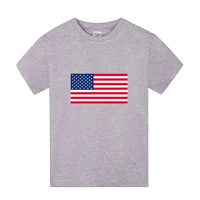 American Flag Cotton Short-Sleeved Student Sports Clothing Summer New Children's Clothing kids Clothing Boys And Girls T Shirt 4