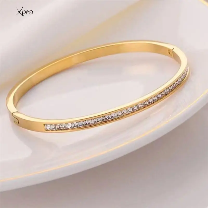 Xpro Ins Style Stainless Steel Bracelet Jewelry Inlaid Cubic