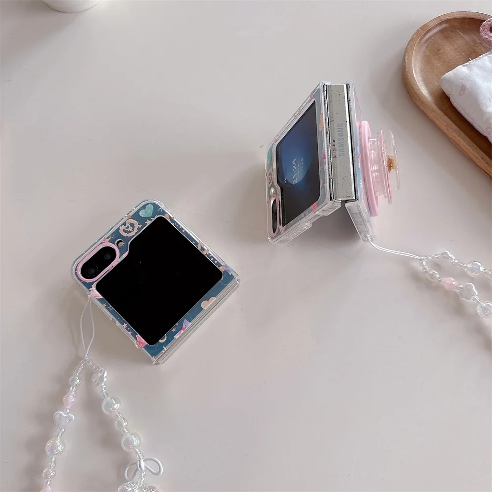 Adorable Cartoon Magic Wand Phone Stand Case with Chain Attachment