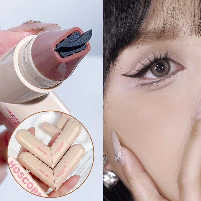 Lazy Eyeliner Stamp Dual-Head Rotatable Liquid Eye Liner Pen