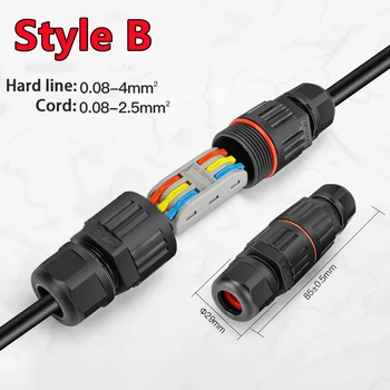 ใหม่ 4-1PC IP68 กันน้ํา Joint Wire Quick Connector 2/3 Pin Solder น้อยกว่าหลอดไฟ LED สายไฟกลางแจ้งกันฝน Terminal 7